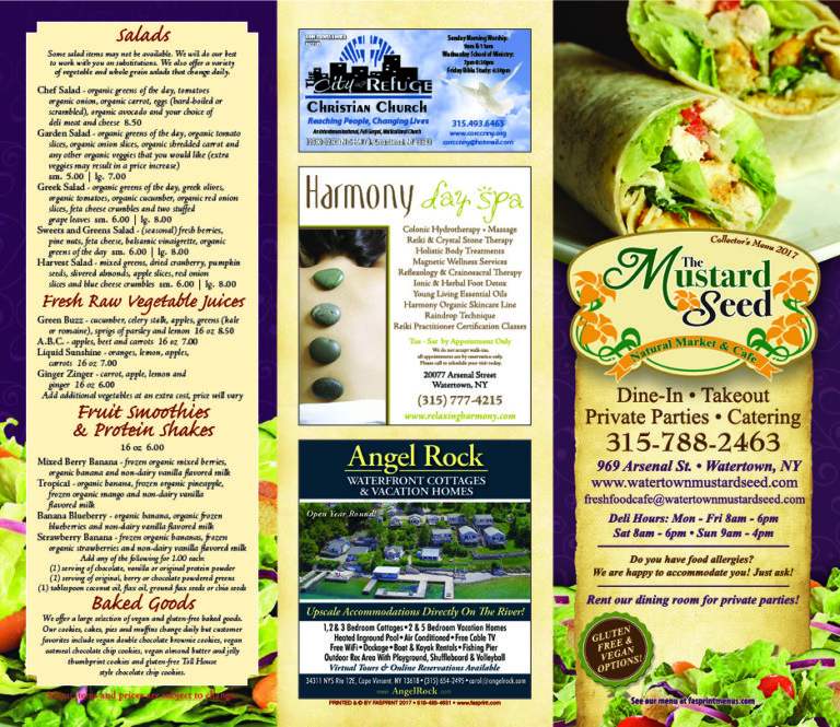 themustardseed Fasprint Menus