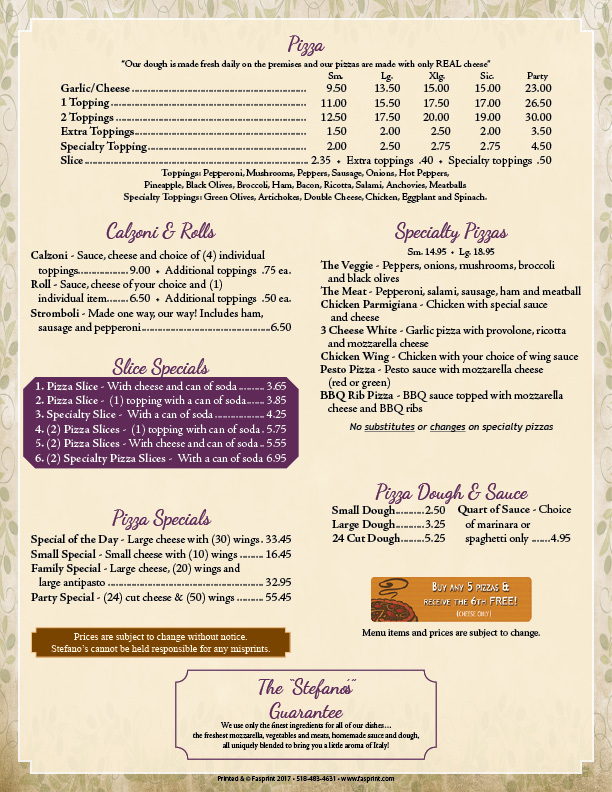 Great Bend IH2 Fasprint Menus
