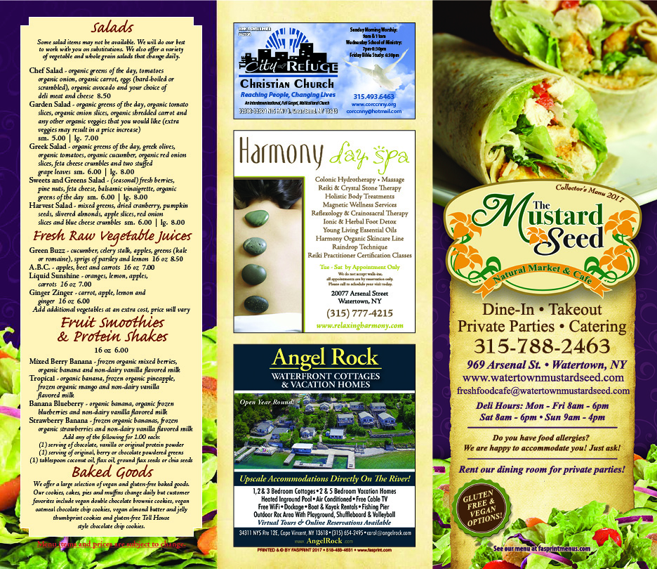 themustardseed Fasprint Menus