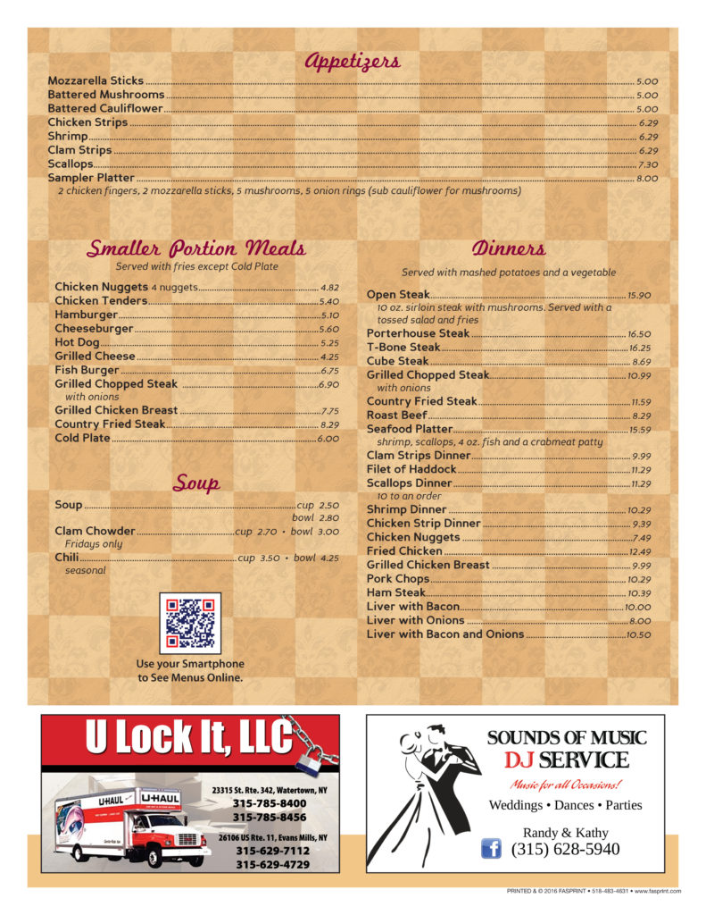 Longways Diner 2016-5 | Fasprint Menus