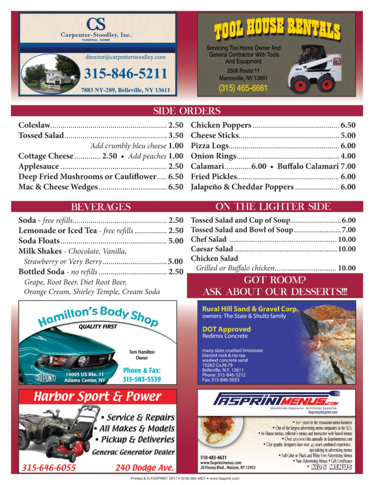 Cherry tree a38 christmas menu