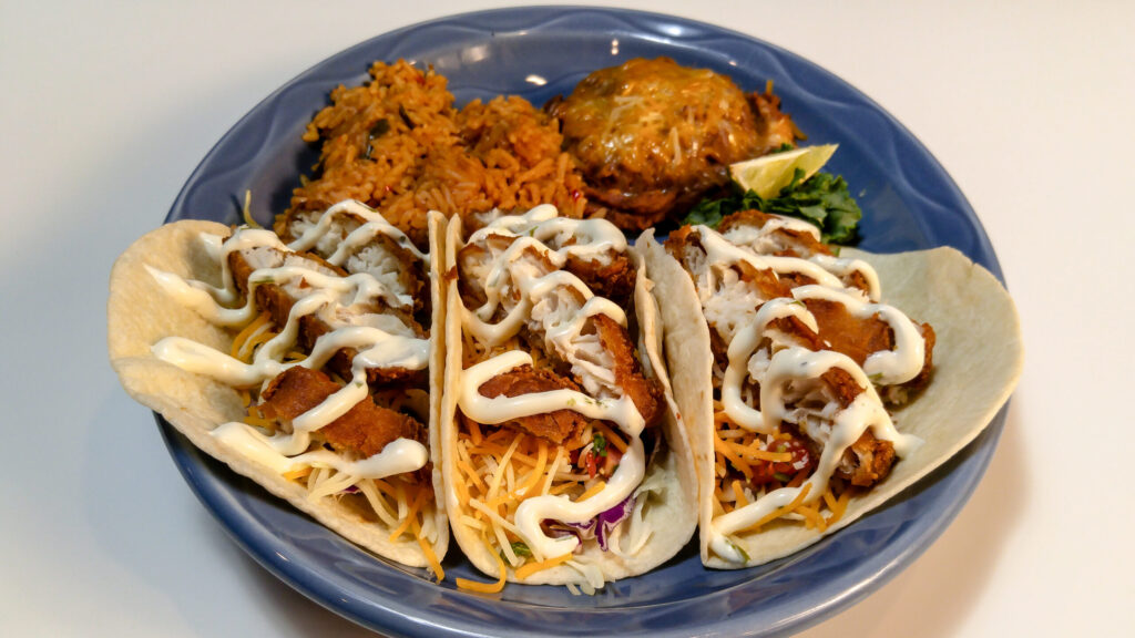 Fish tacos served at Jeb's Restaurant in Lowville, New York