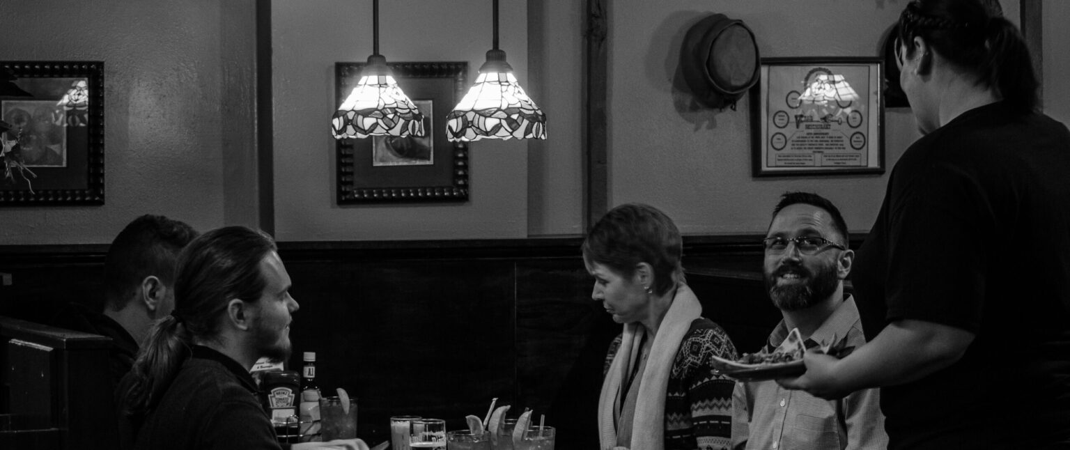 Diners being served at Jeb's Restaurant in Lowville, New York